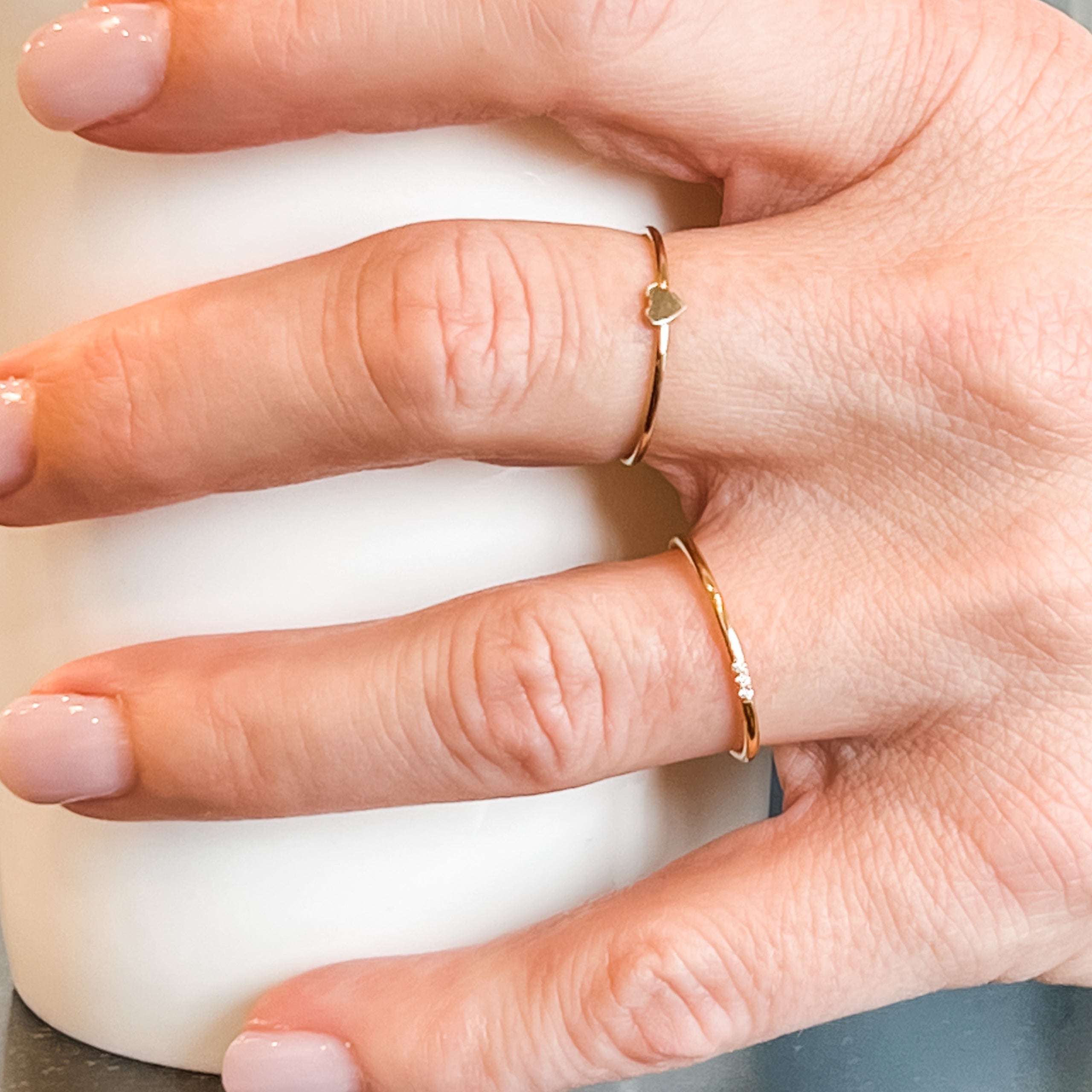 3 Cz Gold Ring | Lux by Leslie